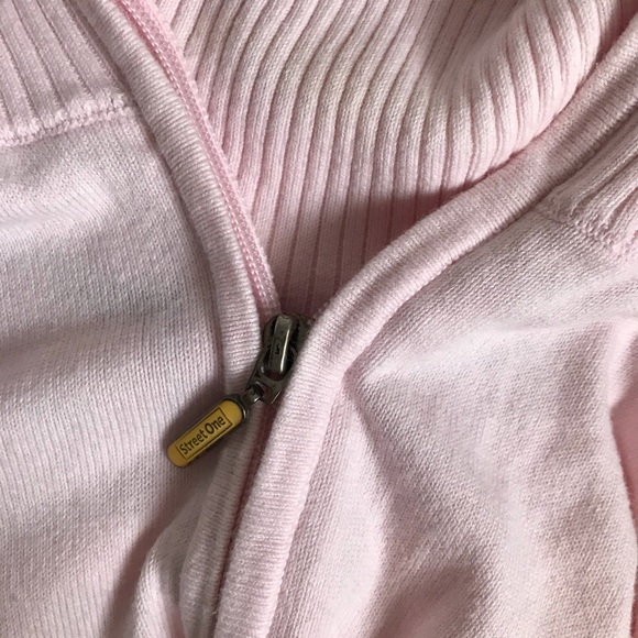 Light Pink High Collar Full Zip Jacket - S - Picture 6 of 7